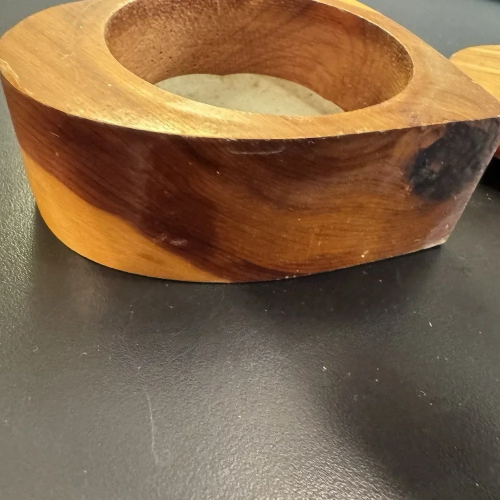 Heart Shaped Wood‎ Trinket Box with Lid Beautiful Woood Grain Unique